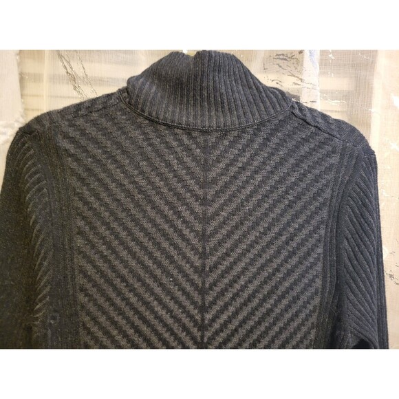 Eddie Bauer Sweater Zip Cotton Long Cardigan Womens L Grandma Preppy Teacher - Picture 14 of 16